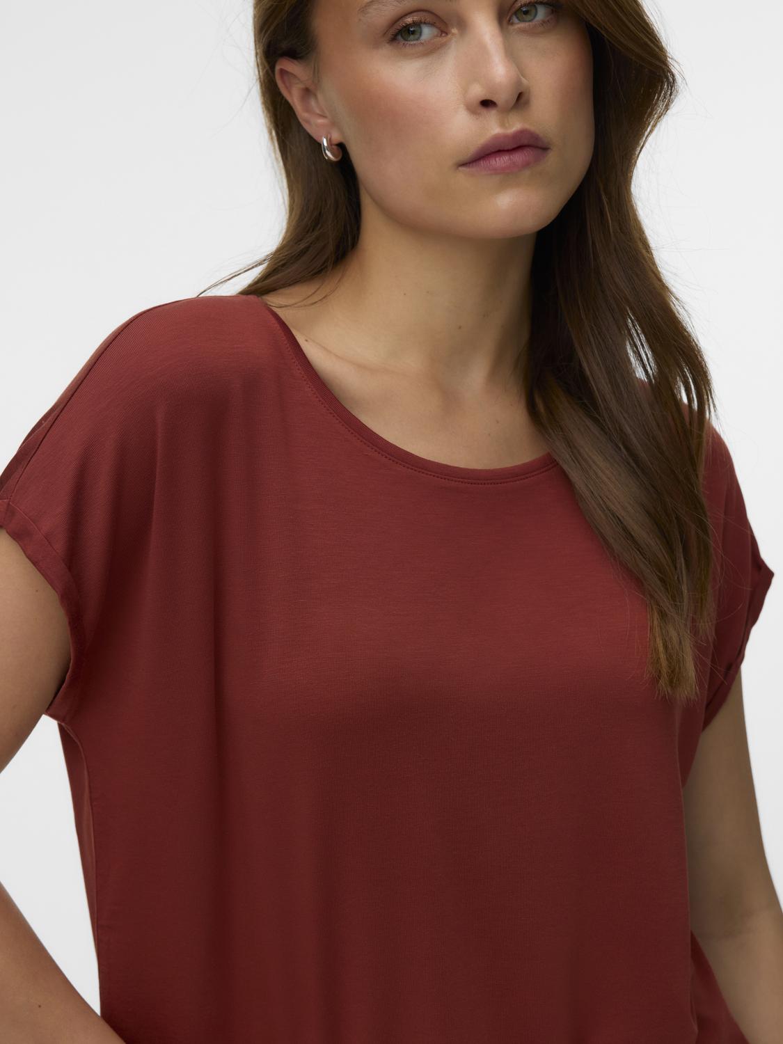 VMAVA T-shirt - Burnt Henna - VERO MODA & VILA Bergvik